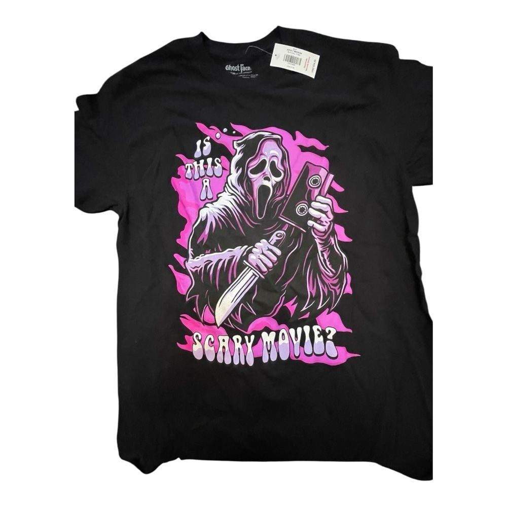 Spencer's Scary Movie Ghost Face Black Tee